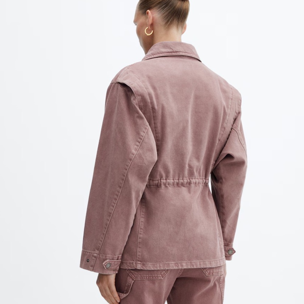 Denim Jacket with Drawstring - Picture 6 of 7